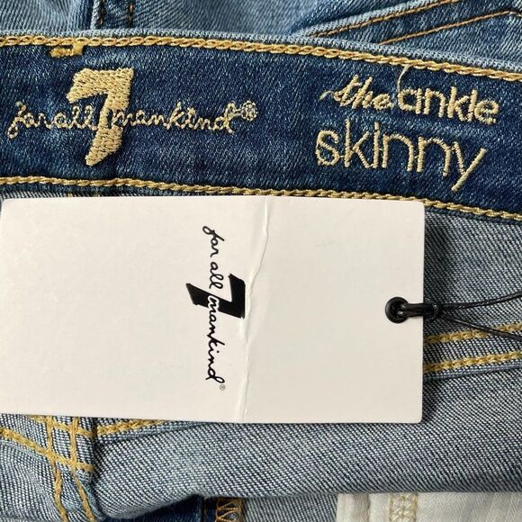 7 For All Mankind Luxe Slim-Fit High-Rise Ankle Skinny Jeans - Picture 3 of 3